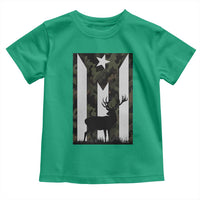 Deer Hunting Camo Puerto Rican Flag Toddler T Shirt Boricua Hunters