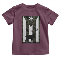 Deer Hunting Camo Puerto Rican Flag Toddler T Shirt Boricua Hunters