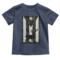 Deer Hunting Camo Puerto Rican Flag Toddler T Shirt Boricua Hunters
