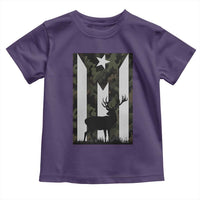 Deer Hunting Camo Puerto Rican Flag Toddler T Shirt Boricua Hunters