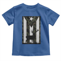 Deer Hunting Camo Puerto Rican Flag Toddler T Shirt Boricua Hunters