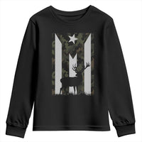 Deer Hunting Camo Puerto Rican Flag Youth Sweatshirt Boricua Hunters