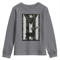 Deer Hunting Camo Puerto Rican Flag Youth Sweatshirt Boricua Hunters