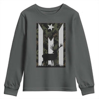 Deer Hunting Camo Puerto Rican Flag Youth Sweatshirt Boricua Hunters