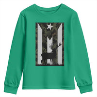 Deer Hunting Camo Puerto Rican Flag Youth Sweatshirt Boricua Hunters