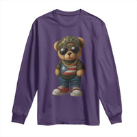 Camo Teddy Bear Puerto Rico Flag Long Sleeve Shirt Camouflage Rican Boricua - Wonder Print Shop