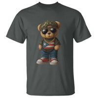 Camo Teddy Bear Puerto Rico Flag T Shirt Camouflage Rican Boricua - Wonder Print Shop