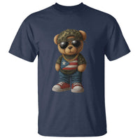 Camo Teddy Bear Puerto Rico Flag T Shirt Camouflage Rican Boricua - Wonder Print Shop