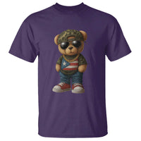 Camo Teddy Bear Puerto Rico Flag T Shirt Camouflage Rican Boricua - Wonder Print Shop