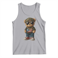 Camo Teddy Bear Puerto Rico Flag Tank Top Camouflage Rican Boricua - Wonder Print Shop