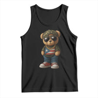 Camo Teddy Bear Puerto Rico Flag Tank Top Camouflage Rican Boricua - Wonder Print Shop
