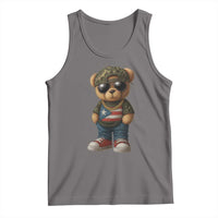 Camo Teddy Bear Puerto Rico Flag Tank Top Camouflage Rican Boricua - Wonder Print Shop