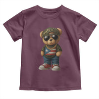 Camo Teddy Bear Puerto Rico Flag Toddler T Shirt Camouflage Rican Boricua - Wonder Print Shop