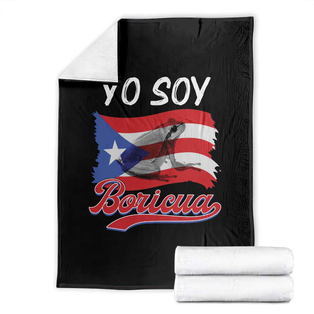 Puerto Rico Boricua Throw Blanket Vintage Coqui Puerto Rican Flag Pride Yo Soy Boricua - Wonder Print Shop