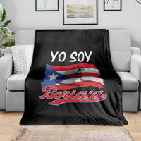 Puerto Rico Boricua Throw Blanket Vintage Coqui Puerto Rican Flag Pride Yo Soy Boricua - Wonder Print Shop
