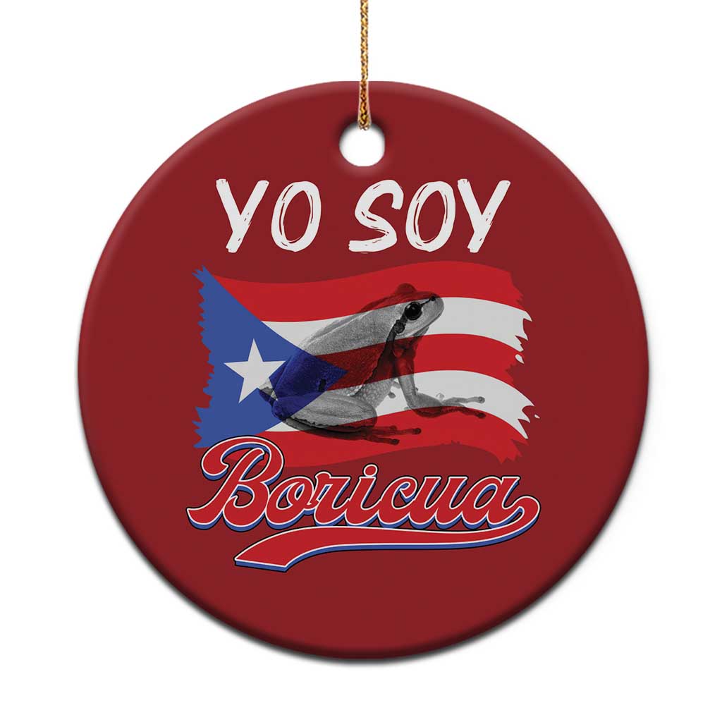 Puerto Rico Boricua Christmas Ornament Vintage Coqui Puerto Rican Flag Pride Yo Soy Boricua - Wonder Print Shop