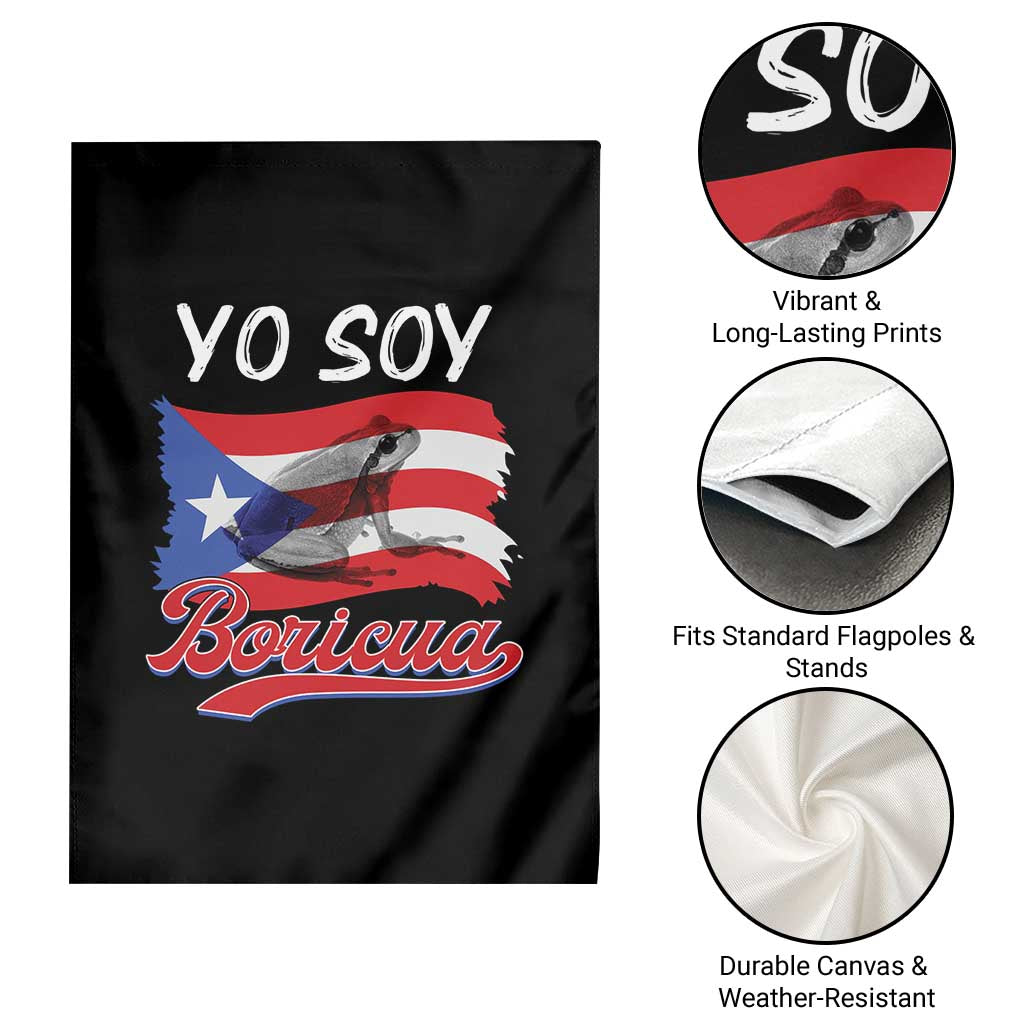 Puerto Rico Boricua Garden Flag Vintage Coqui Puerto Rican Flag Pride Yo Soy Boricua - Wonder Print Shop