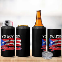 Puerto Rico Boricua 4 in 1 Can Cooler Tumbler Vintage Coqui Puerto Rican Flag Pride Yo Soy Boricua - Wonder Print Shop