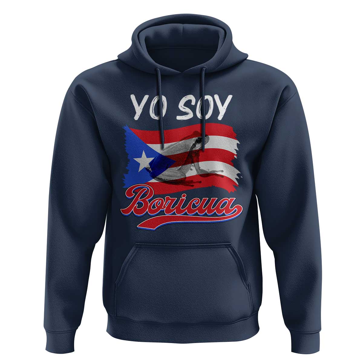 Puerto Rico Boricua Hoodie Vintage Coqui Puerto Rican Flag Pride Yo Soy Boricua - Wonder Print Shop