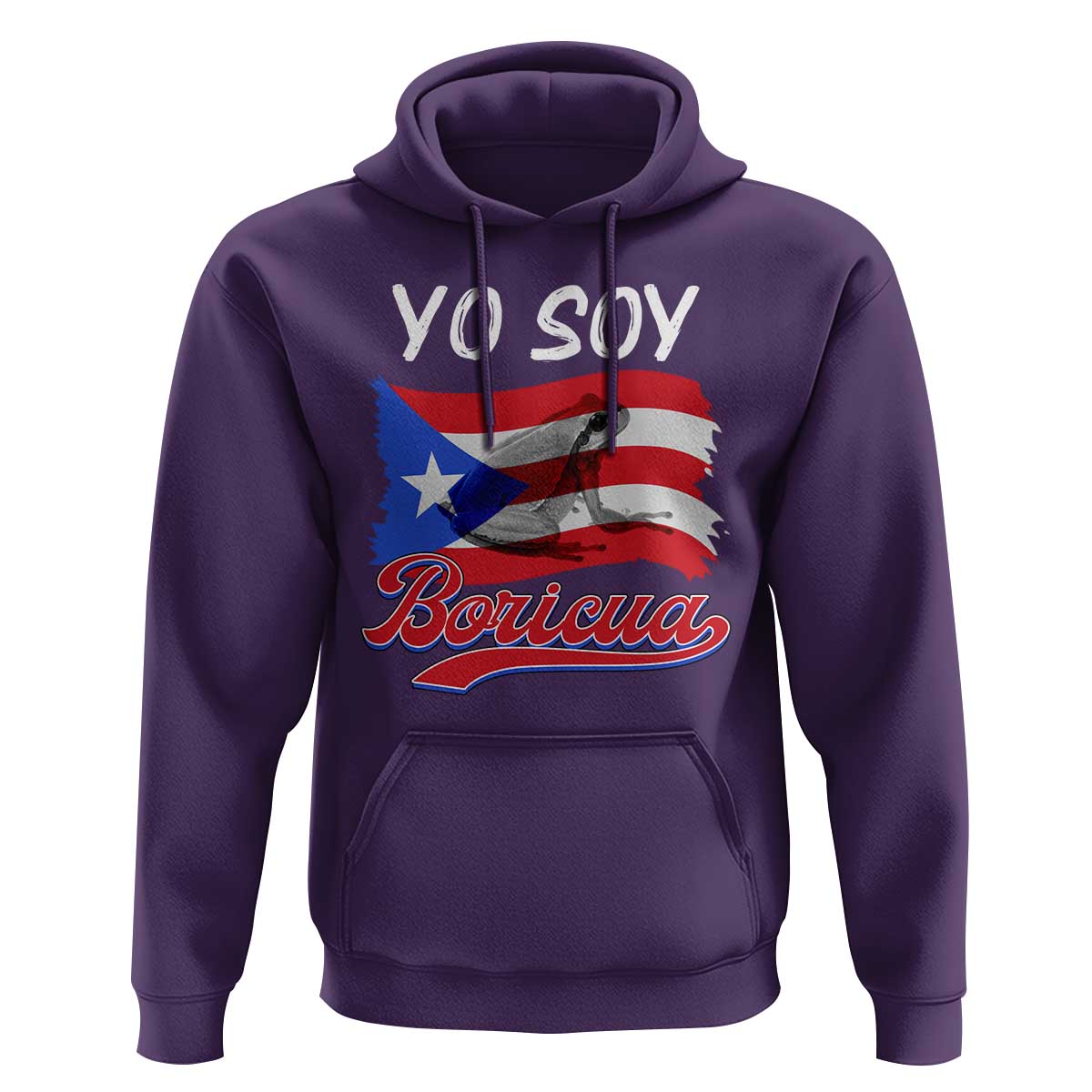 Puerto Rico Boricua Hoodie Vintage Coqui Puerto Rican Flag Pride Yo Soy Boricua - Wonder Print Shop
