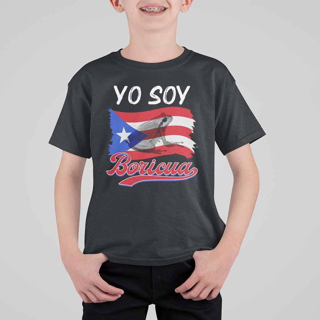 Puerto Rico Boricua T Shirt For Kid Vintage Coqui Puerto Rican Flag Pride Yo Soy Boricua - Wonder Print Shop