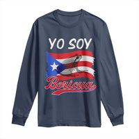 Puerto Rico Boricua Long Sleeve Shirt Vintage Coqui Puerto Rican Flag Pride Yo Soy Boricua - Wonder Print Shop