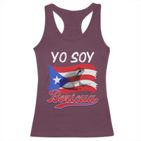 Puerto Rico Boricua Racerback Tank Top Vintage Coqui Puerto Rican Flag Pride Yo Soy Boricua - Wonder Print Shop