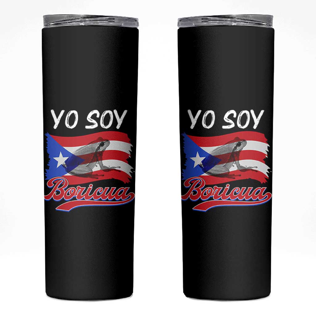 Puerto Rico Boricua Skinny Tumbler Vintage Coqui Puerto Rican Flag Pride Yo Soy Boricua - Wonder Print Shop