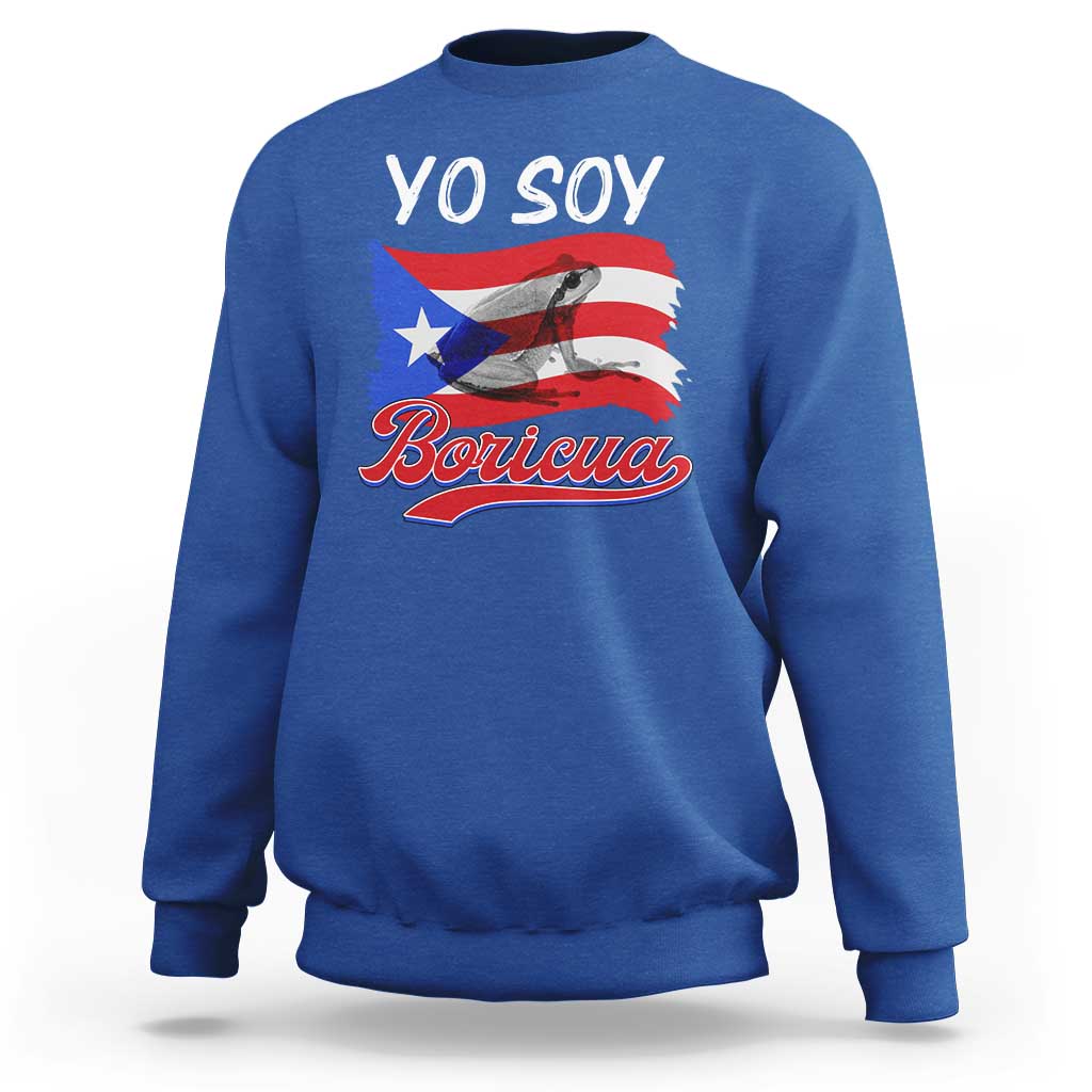 Puerto Rico Boricua Sweatshirt Vintage Coqui Puerto Rican Flag Pride Yo Soy Boricua - Wonder Print Shop