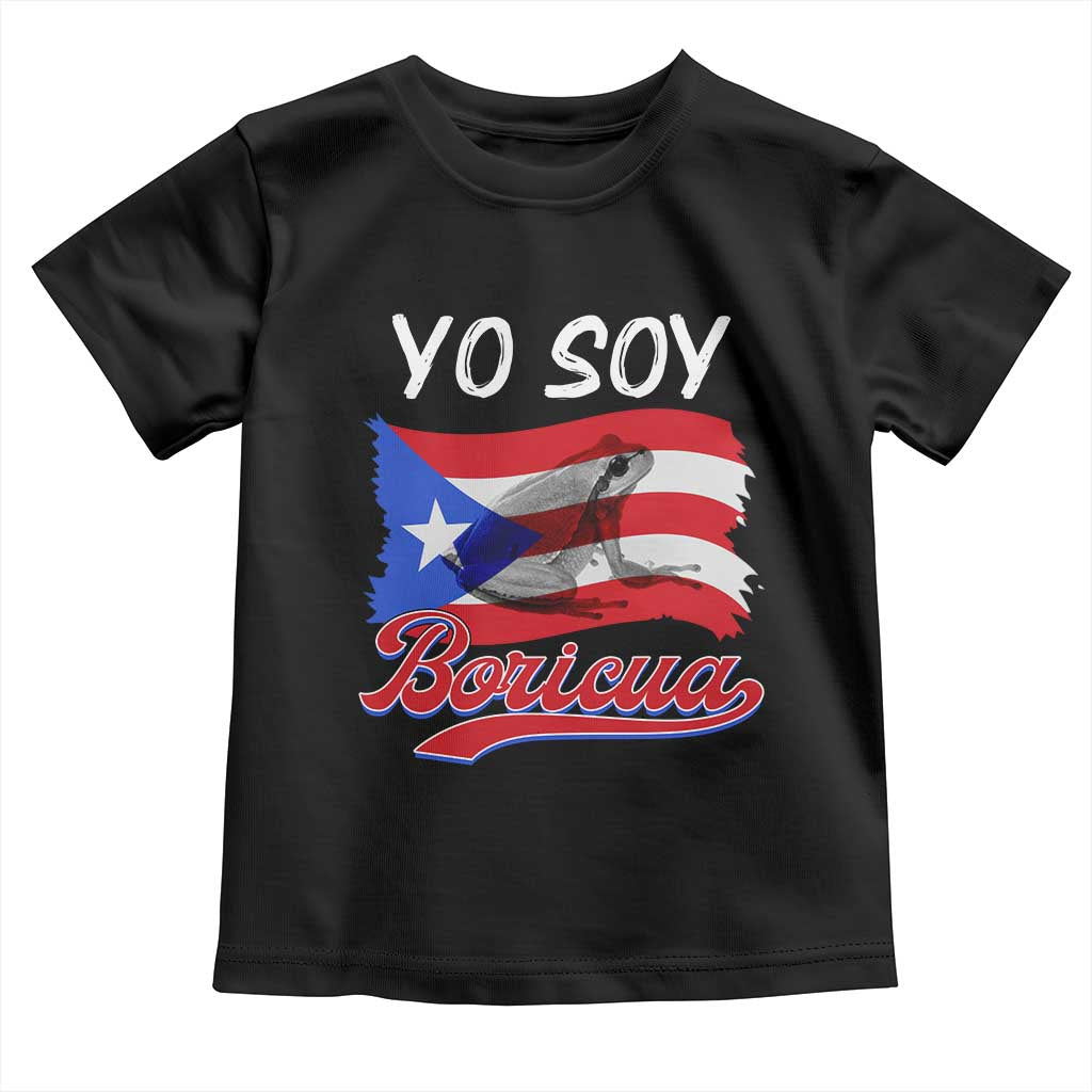Puerto Rico Boricua Toddler T Shirt Vintage Coqui Puerto Rican Flag Pride Yo Soy Boricua - Wonder Print Shop
