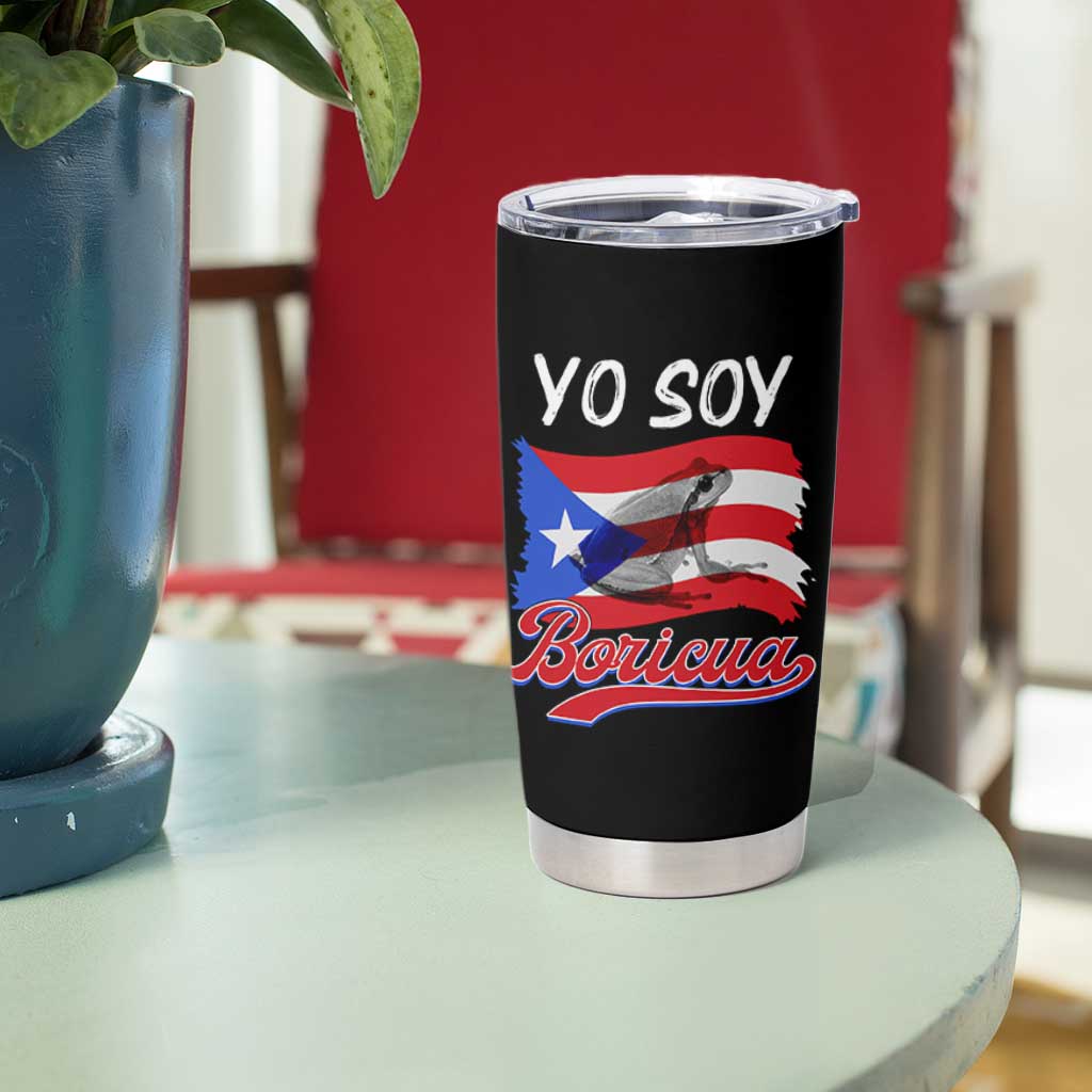 Puerto Rico Boricua Tumbler Cup Vintage Coqui Puerto Rican Flag Pride Yo Soy Boricua - Wonder Print Shop