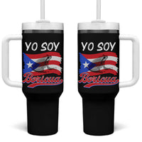 Puerto Rico Boricua Tumbler With Handle Vintage Coqui Puerto Rican Flag Pride Yo Soy Boricua - Wonder Print Shop
