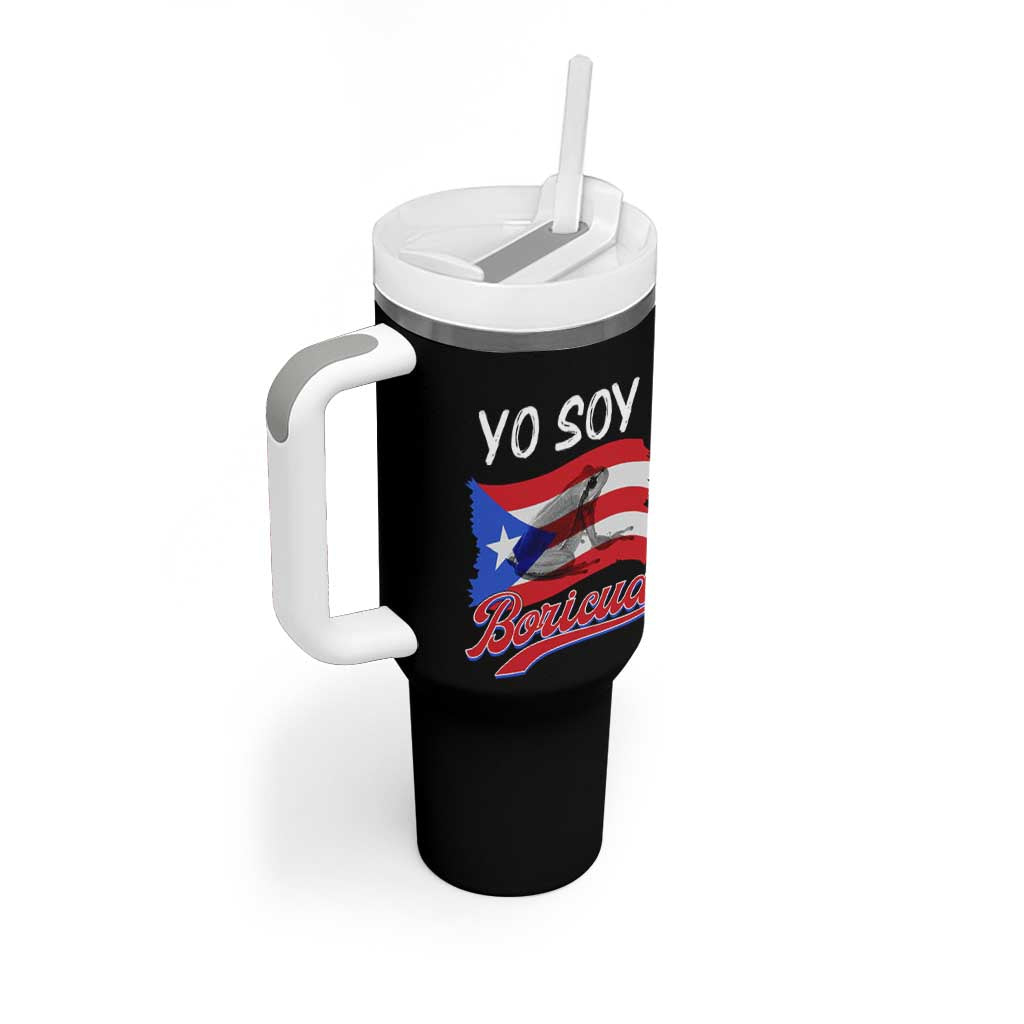 Puerto Rico Boricua Tumbler With Handle Vintage Coqui Puerto Rican Flag Pride Yo Soy Boricua - Wonder Print Shop