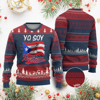 Puerto Rico Boricua Knitted Sweatshirt Vintage Coqui Puerto Rican Flag Pride Yo Soy Boricua - Wonder Print Shop