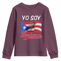 Puerto Rico Boricua Youth Sweatshirt Vintage Coqui Puerto Rican Flag Pride Yo Soy Boricua - Wonder Print Shop