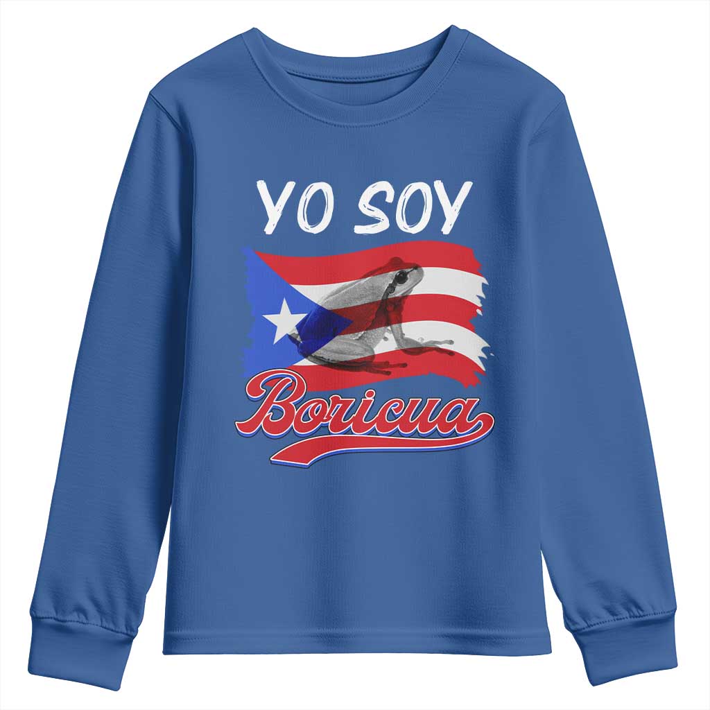 Puerto Rico Boricua Youth Sweatshirt Vintage Coqui Puerto Rican Flag Pride Yo Soy Boricua - Wonder Print Shop