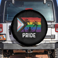 Puerto Rican LGBTQ Spare Tire Cover Boricua Rainbow Flag Pride