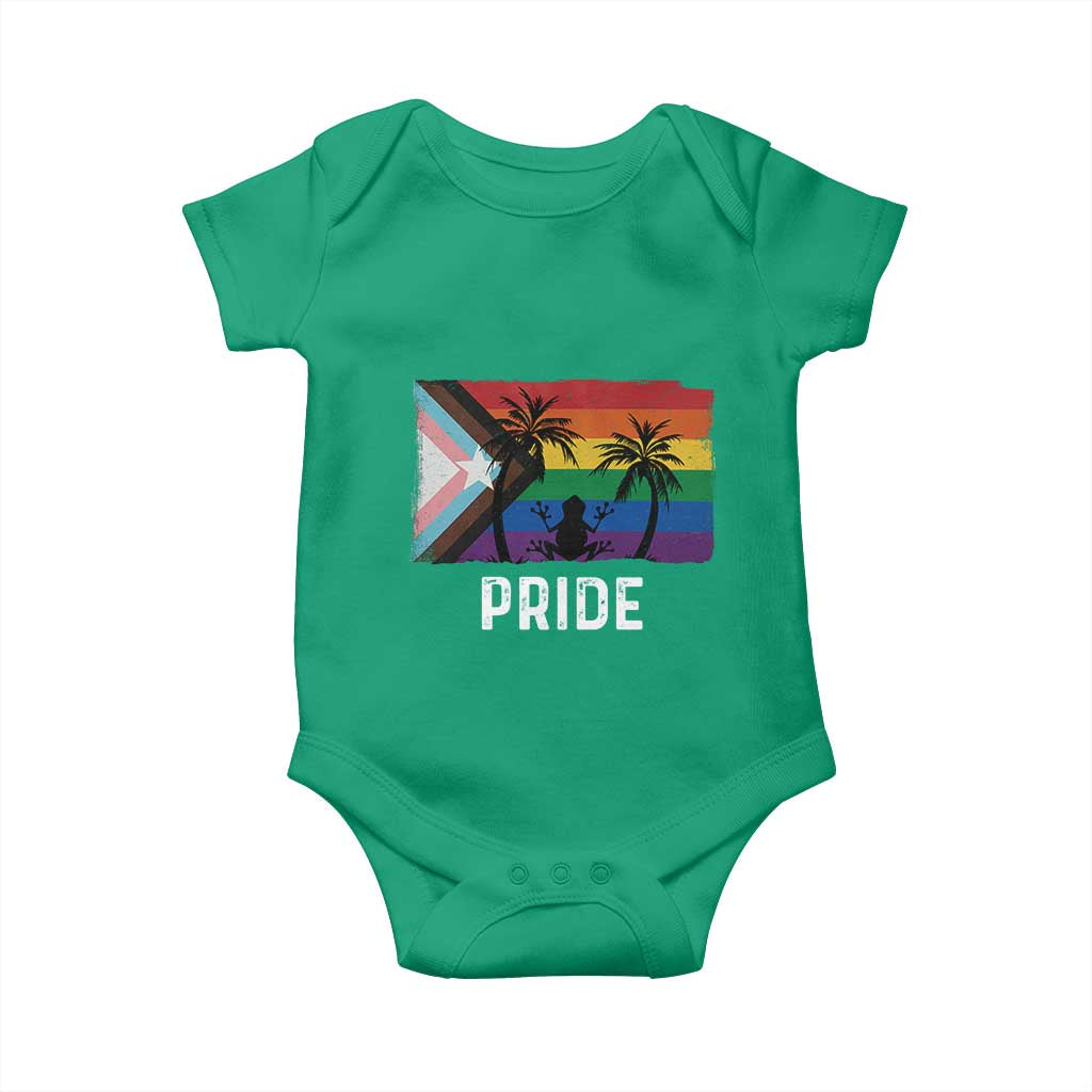 Puerto Rican LGBTQ Baby Onesie Boricua Rainbow Flag Pride