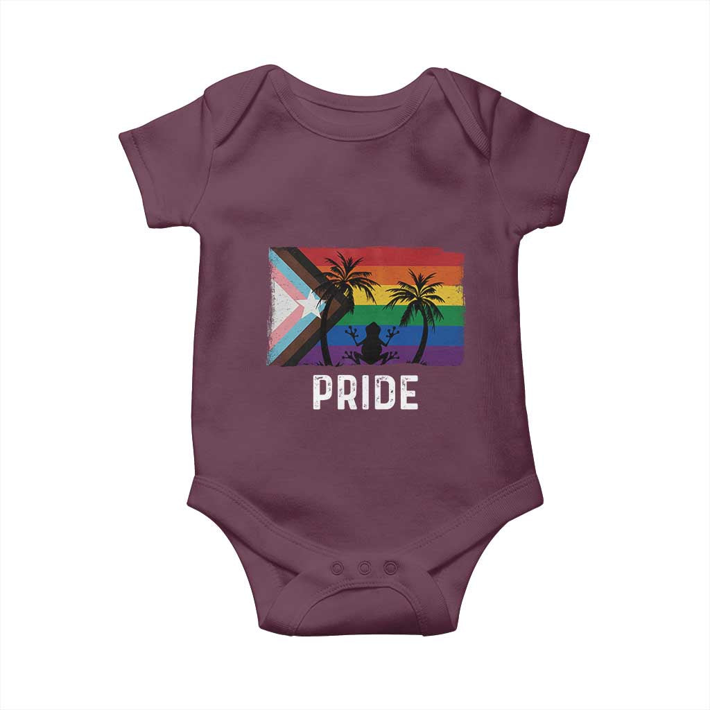 Puerto Rican LGBTQ Baby Onesie Boricua Rainbow Flag Pride