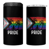 Puerto Rican LGBTQ 4 in 1 Can Cooler Tumbler Boricua Rainbow Flag Pride