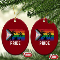 Puerto Rican LGBTQ Ceramic Ornament Boricua Rainbow Flag Pride