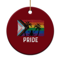 Puerto Rican LGBTQ Ceramic Ornament Boricua Rainbow Flag Pride