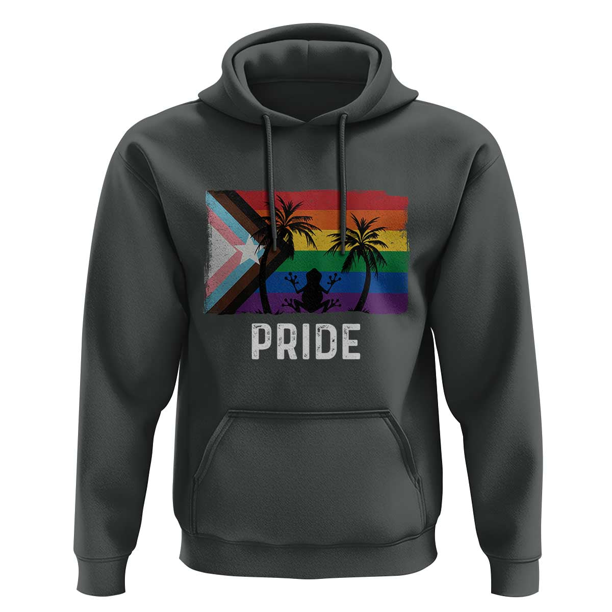 Puerto Rican LGBTQ Hoodie Boricua Rainbow Flag Pride