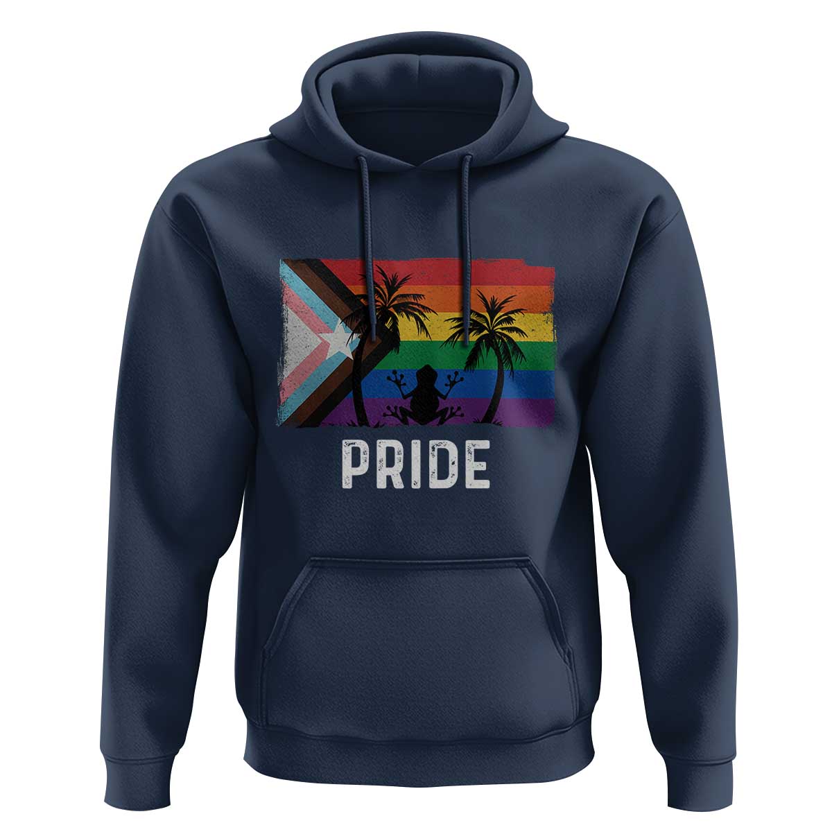 Puerto Rican LGBTQ Hoodie Boricua Rainbow Flag Pride