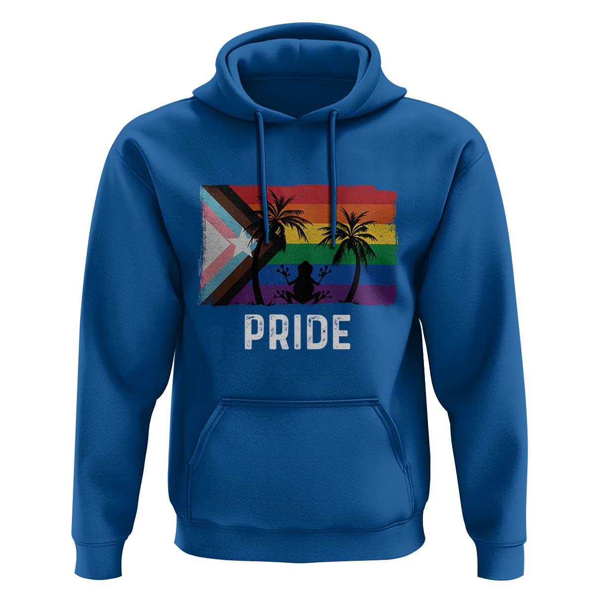 Puerto Rican LGBTQ Hoodie Boricua Rainbow Flag Pride