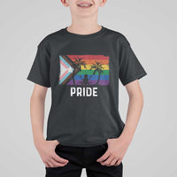 Puerto Rican LGBTQ T Shirt For Kid Boricua Rainbow Flag Pride