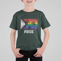 Puerto Rican LGBTQ T Shirt For Kid Boricua Rainbow Flag Pride