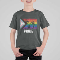 Puerto Rican LGBTQ T Shirt For Kid Boricua Rainbow Flag Pride