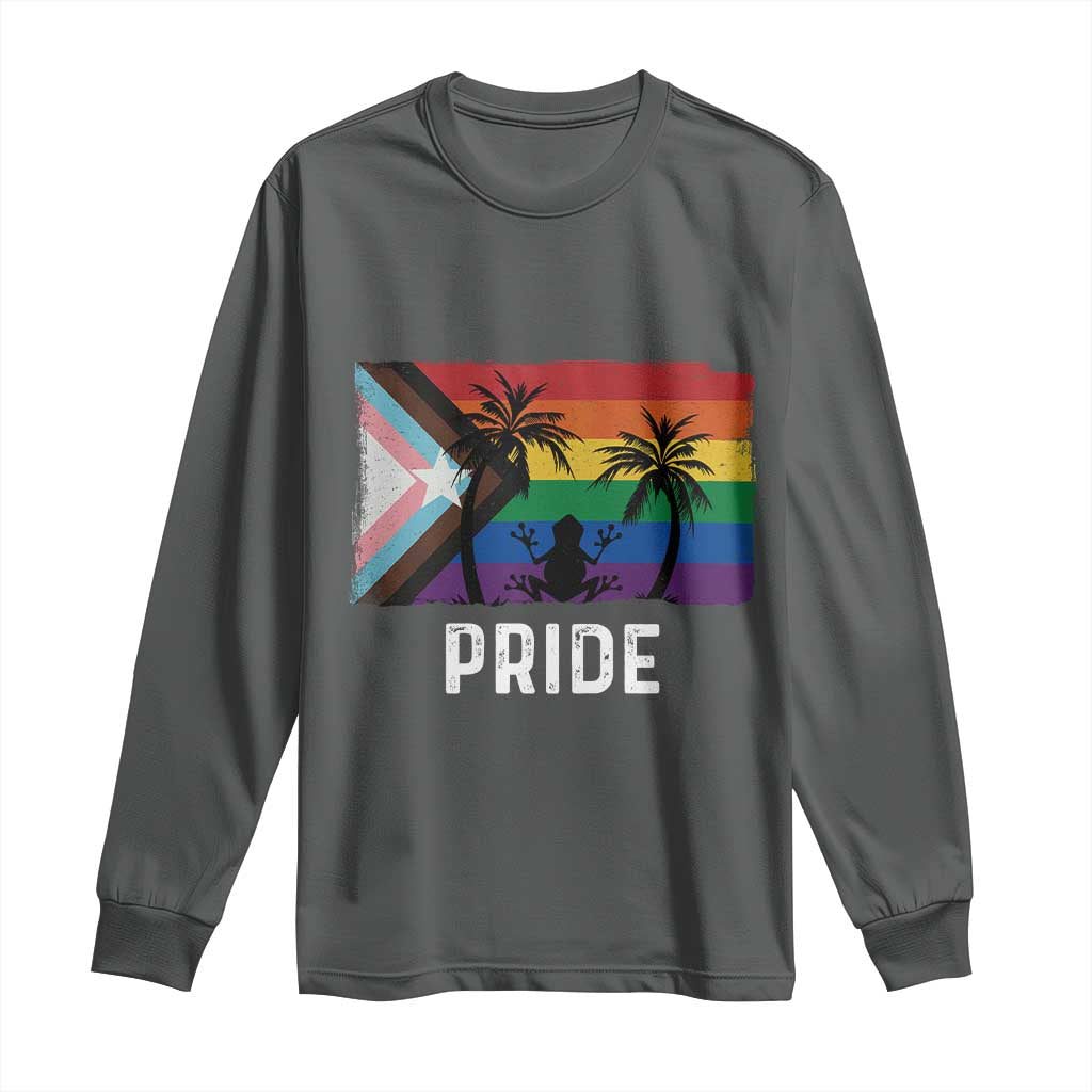 Puerto Rican LGBTQ Long Sleeve Shirt Boricua Rainbow Flag Pride