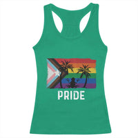 Puerto Rican LGBTQ Racerback Tank Top Boricua Rainbow Flag Pride